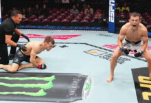 Спорт Министрі | Бекзат Алмахан UFC-де алғашқы жеңісін 64 секундта нокаутпен тіркеді