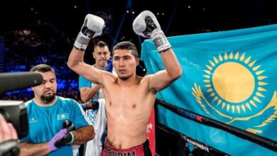 Спорт Министрі | Бекзат Алмахан UFC-де алғашқы жеңісін 64 секундта нокаутпен тіркеді